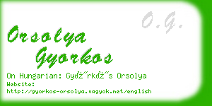 orsolya gyorkos business card